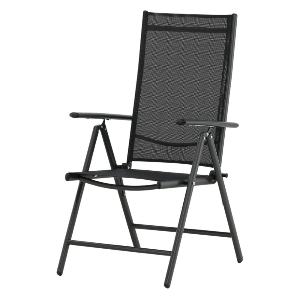 inklapbare verstelbare tuinstoelen zwart afbeelding 3
