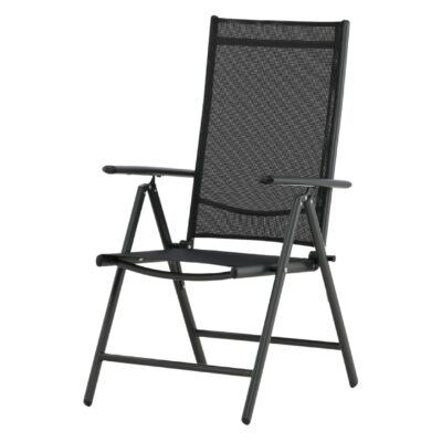 inklapbare verstelbare tuinstoelen zwart afbeelding 3