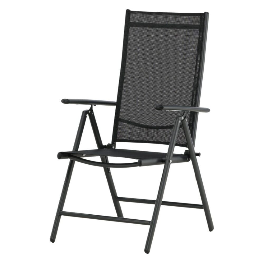 inklapbare verstelbare tuinstoelen zwart afbeelding 3