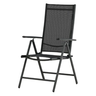 inklapbare verstelbare tuinstoelen zwart afbeelding 3