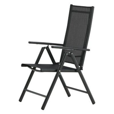 inklapbare verstelbare tuinstoelen zwart afbeelding 4