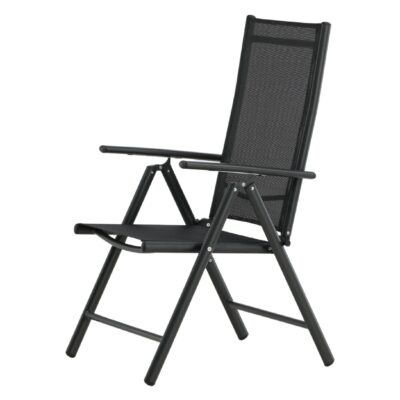 inklapbare verstelbare tuinstoelen zwart afbeelding 4