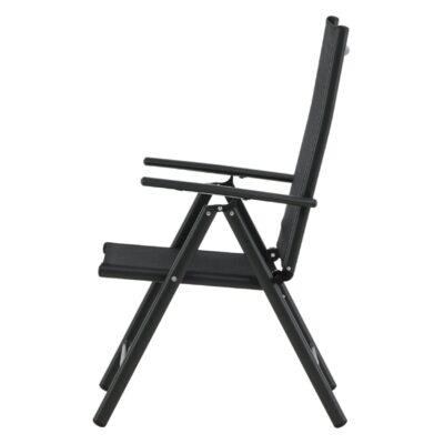inklapbare verstelbare tuinstoelen zwart afbeelding 5