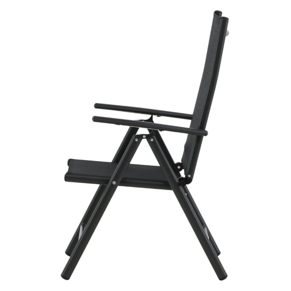 inklapbare verstelbare tuinstoelen zwart afbeelding 5