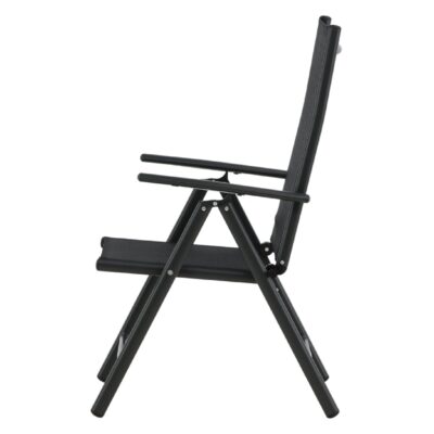 inklapbare verstelbare tuinstoelen zwart afbeelding 5