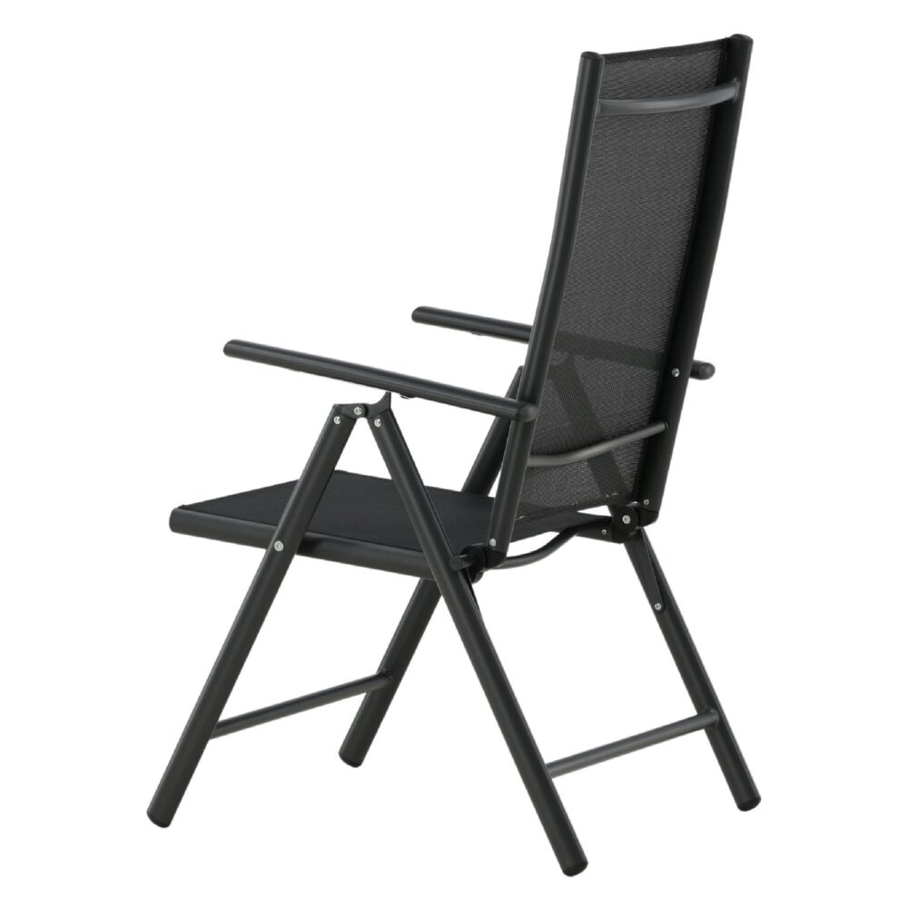 inklapbare verstelbare tuinstoelen zwart afbeelding 6
