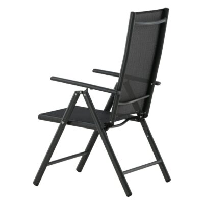 inklapbare verstelbare tuinstoelen zwart afbeelding 6
