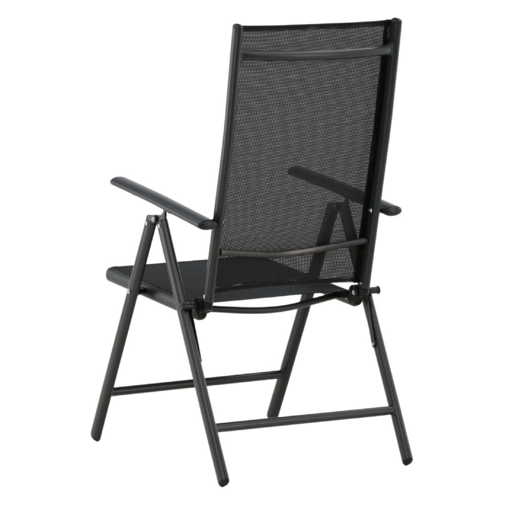 inklapbare verstelbare tuinstoelen zwart afbeelding 7