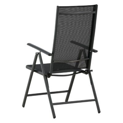 inklapbare verstelbare tuinstoelen zwart afbeelding 7