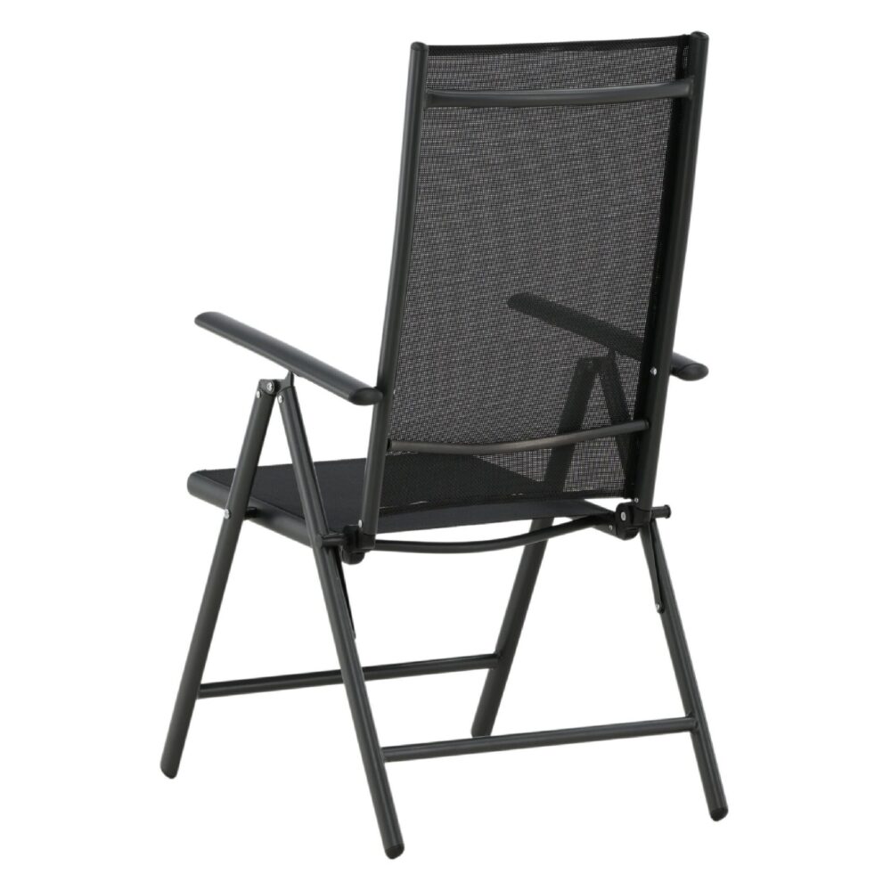 inklapbare verstelbare tuinstoelen zwart afbeelding 7