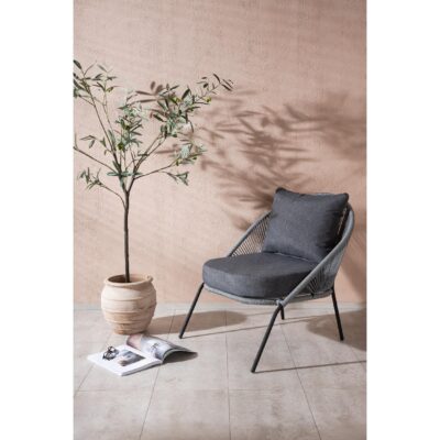 grijze loungestoel voor buiten afbeelding 8