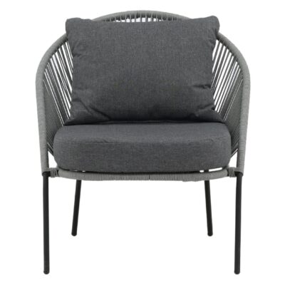 grijze loungestoel voor buiten afbeelding 1