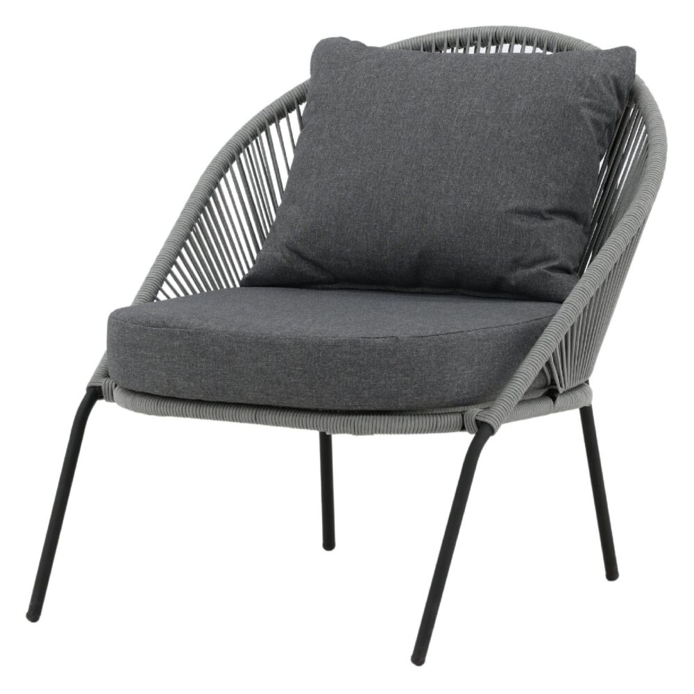 grijze loungestoel voor buiten afbeelding 2