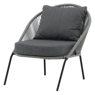 grijze loungestoel voor buiten afbeelding 2