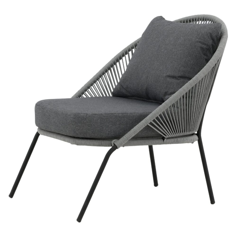 grijze loungestoel voor buiten afbeelding 3