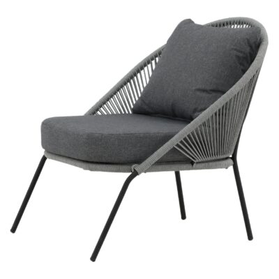 grijze loungestoel voor buiten afbeelding 3