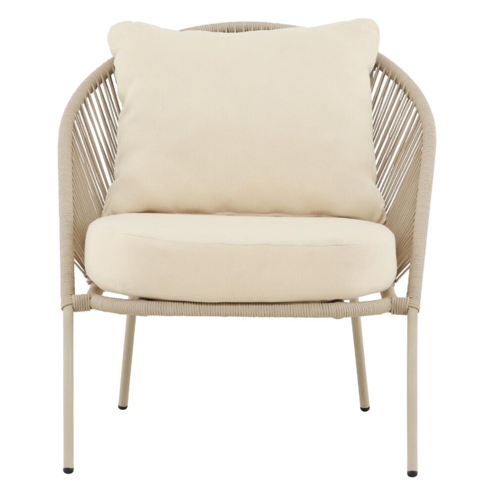 beige loungestoel voor buiten afbeelding 1