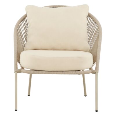 beige loungestoel voor buiten afbeelding 1