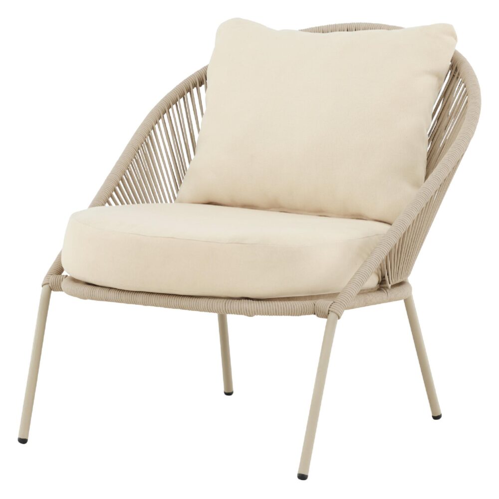 beige loungestoel voor buiten afbeelding 2