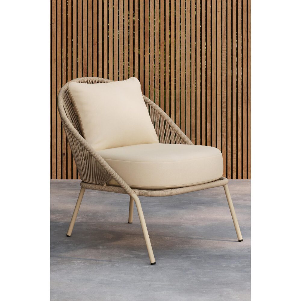 beige loungestoel voor buiten afbeelding 9