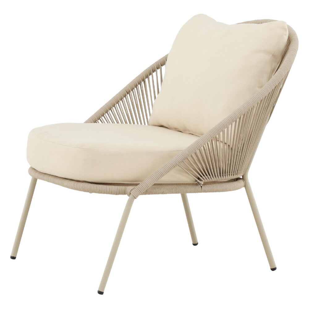 beige loungestoel voor buiten afbeelding 3