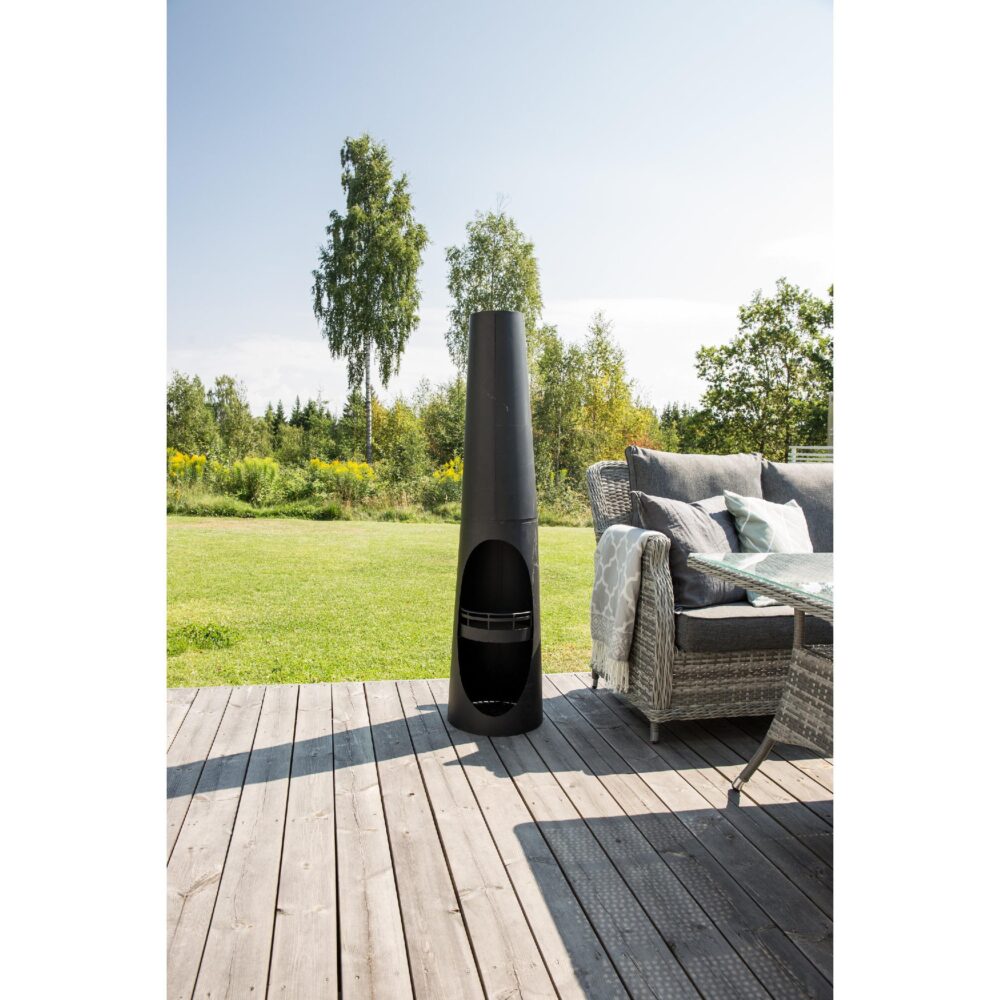 zwarte stalen vuurkorf tuinhaard afbeelding 12