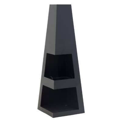 zwarte stalen terrashaard vuurkorf afbeelding 1