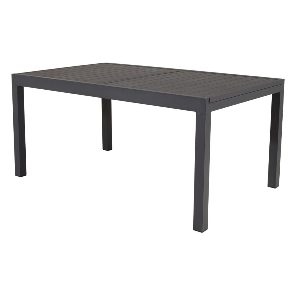 uitschuifbare aluminium tuintafel zwart afbeelding 1