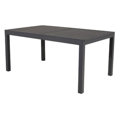 uitschuifbare aluminium tuintafel zwart afbeelding 1