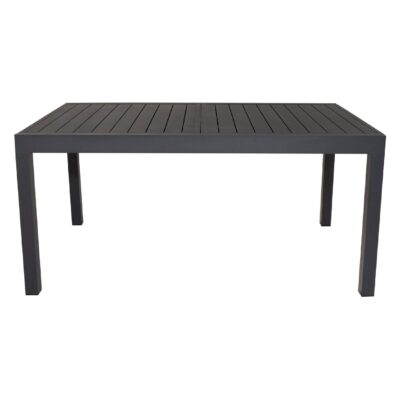 uitschuifbare aluminium tuintafel zwart afbeelding 3
