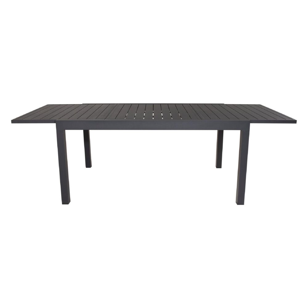 uitschuifbare aluminium tuintafel zwart afbeelding 4