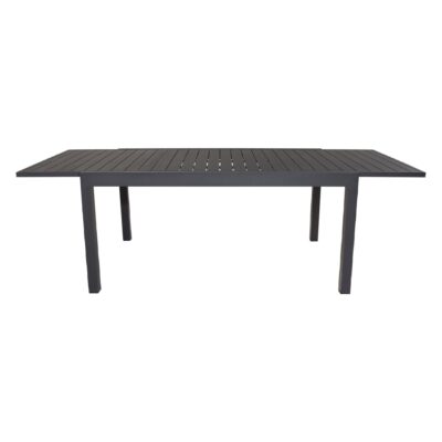 uitschuifbare aluminium tuintafel zwart afbeelding 4