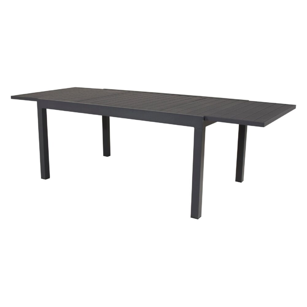 uitschuifbare aluminium tuintafel zwart afbeelding 5