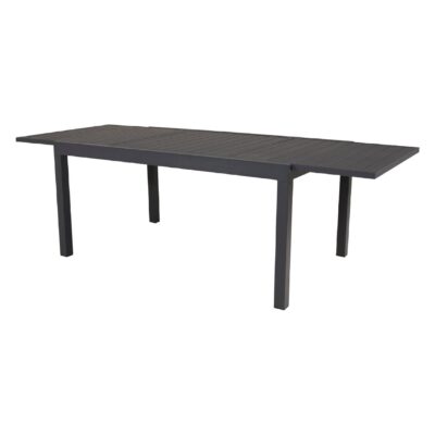 uitschuifbare aluminium tuintafel zwart afbeelding 6