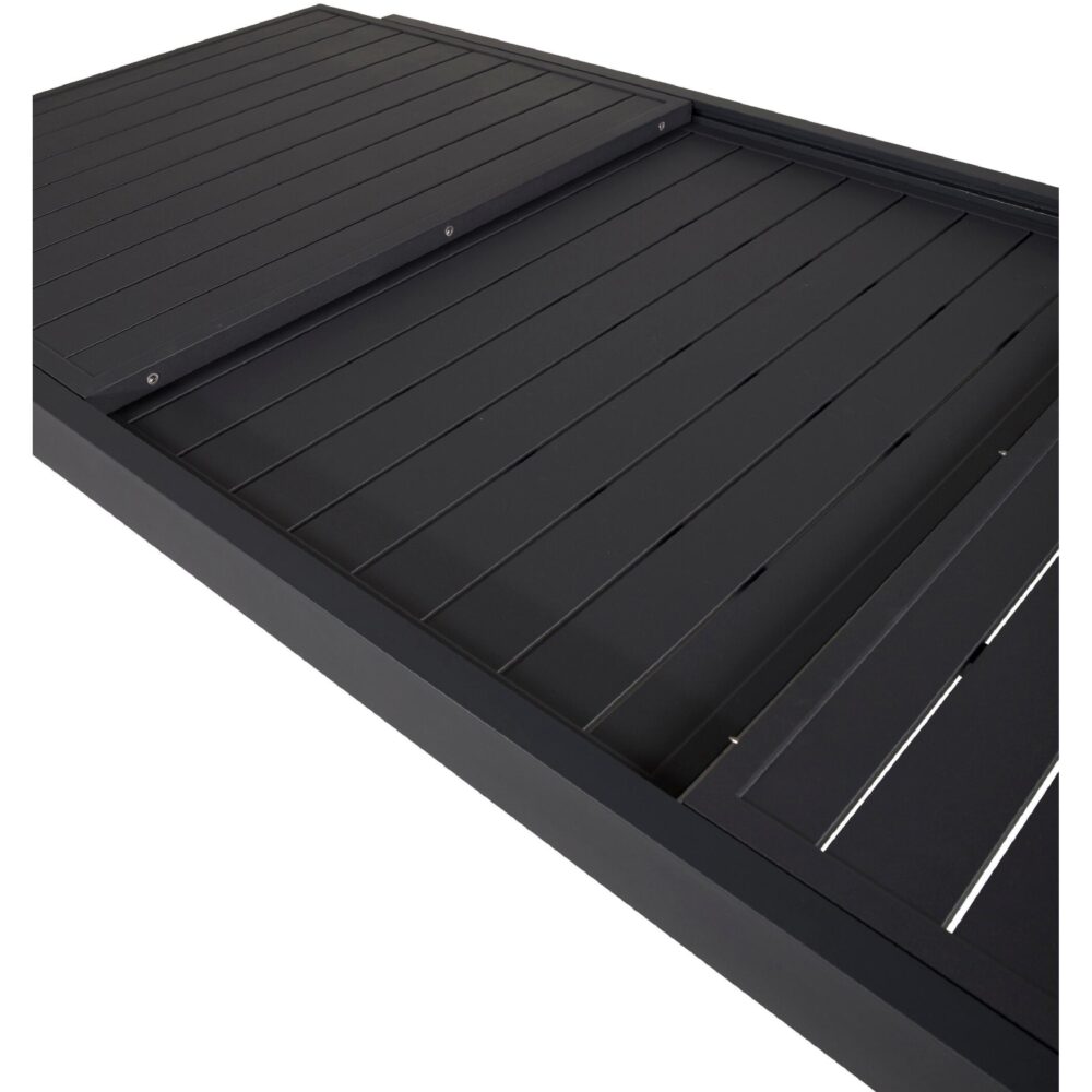 uitschuifbare aluminium tuintafel zwart afbeelding 8
