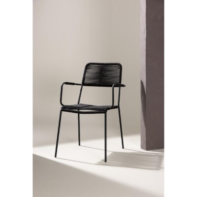 Nest of Nora zwarte stapelbare dining tuinstoelen afbeelding 8