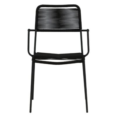 Nest of Nora zwarte stapelbare dining tuinstoelen afbeelding 2