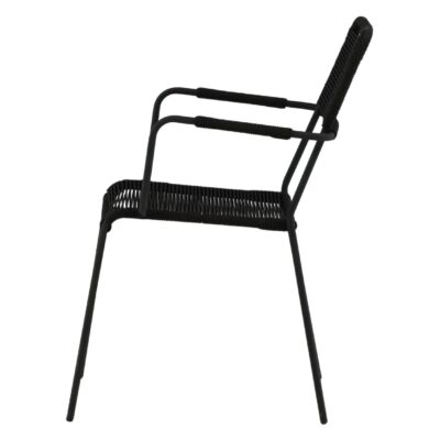 Nest of Nora zwarte stapelbare dining tuinstoelen afbeelding 5