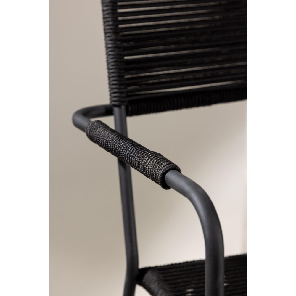 Nest of Nora zwarte stapelbare dining tuinstoelen afbeelding 10