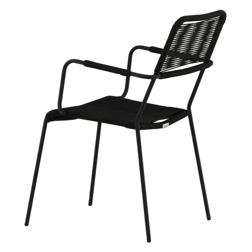 Nest of Nora zwarte stapelbare dining tuinstoelen afbeelding 6