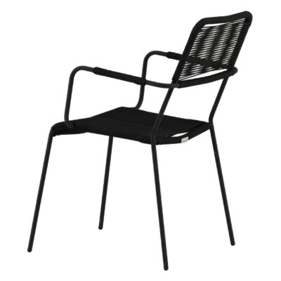 Nest of Nora zwarte stapelbare dining tuinstoelen afbeelding 6