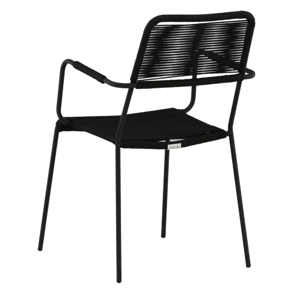 Nest of Nora zwarte stapelbare dining tuinstoelen afbeelding 7