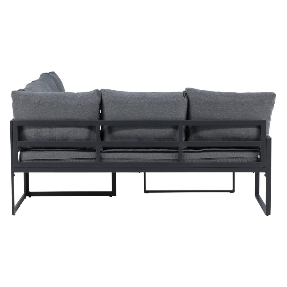 hoek loungeset tuin met glazen tafel afbeelding 2