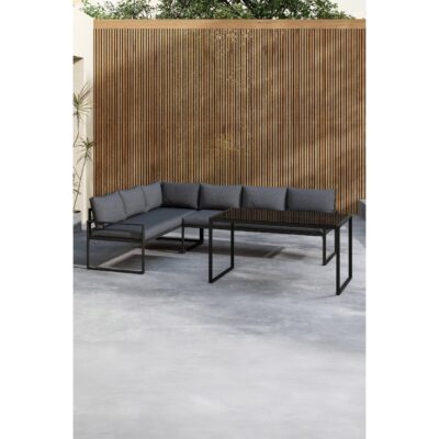 hoek loungeset tuin met glazen tafel afbeelding 6