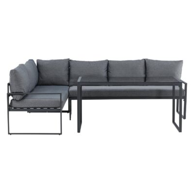 hoek loungeset tuin met glazen tafel afbeelding 5