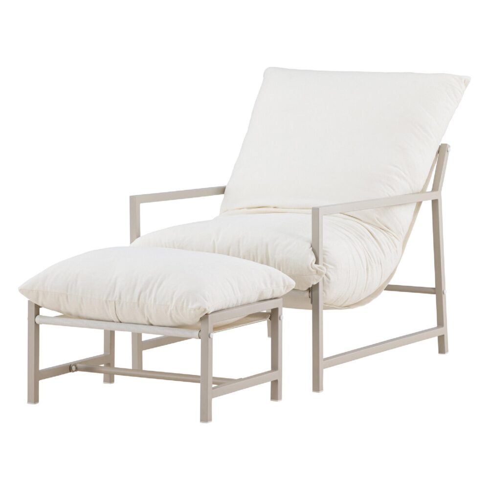 buiten loungestoel met voetenbank Liora afbeelding 5