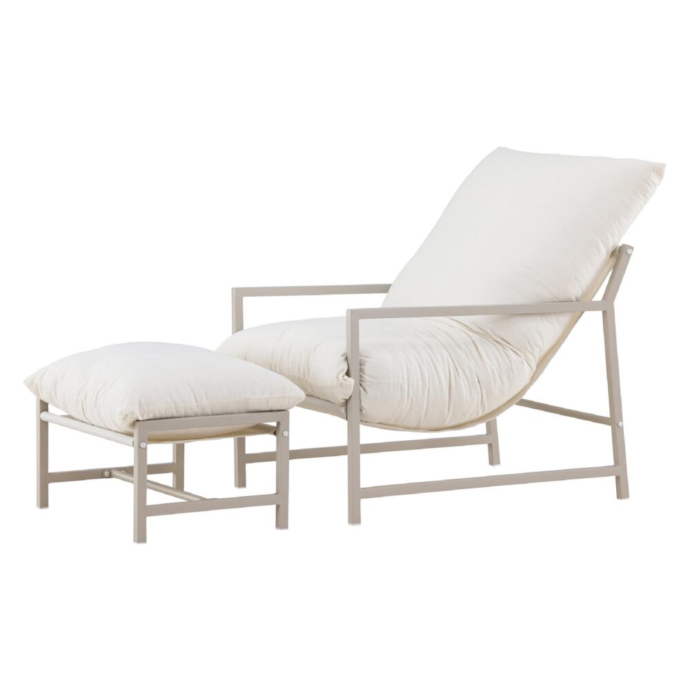 buiten loungestoel met voetenbank Liora afbeelding 6