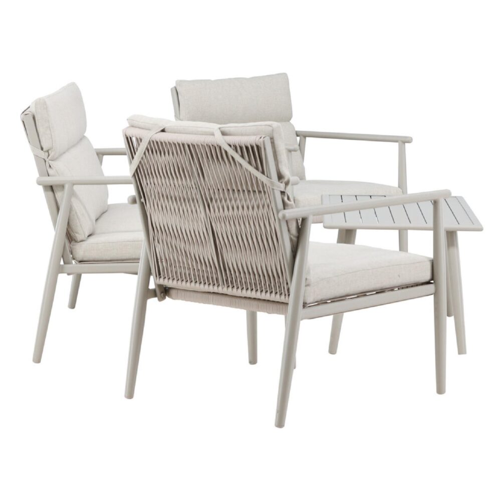 beige 4-delige loungeset tuin afbeelding 2