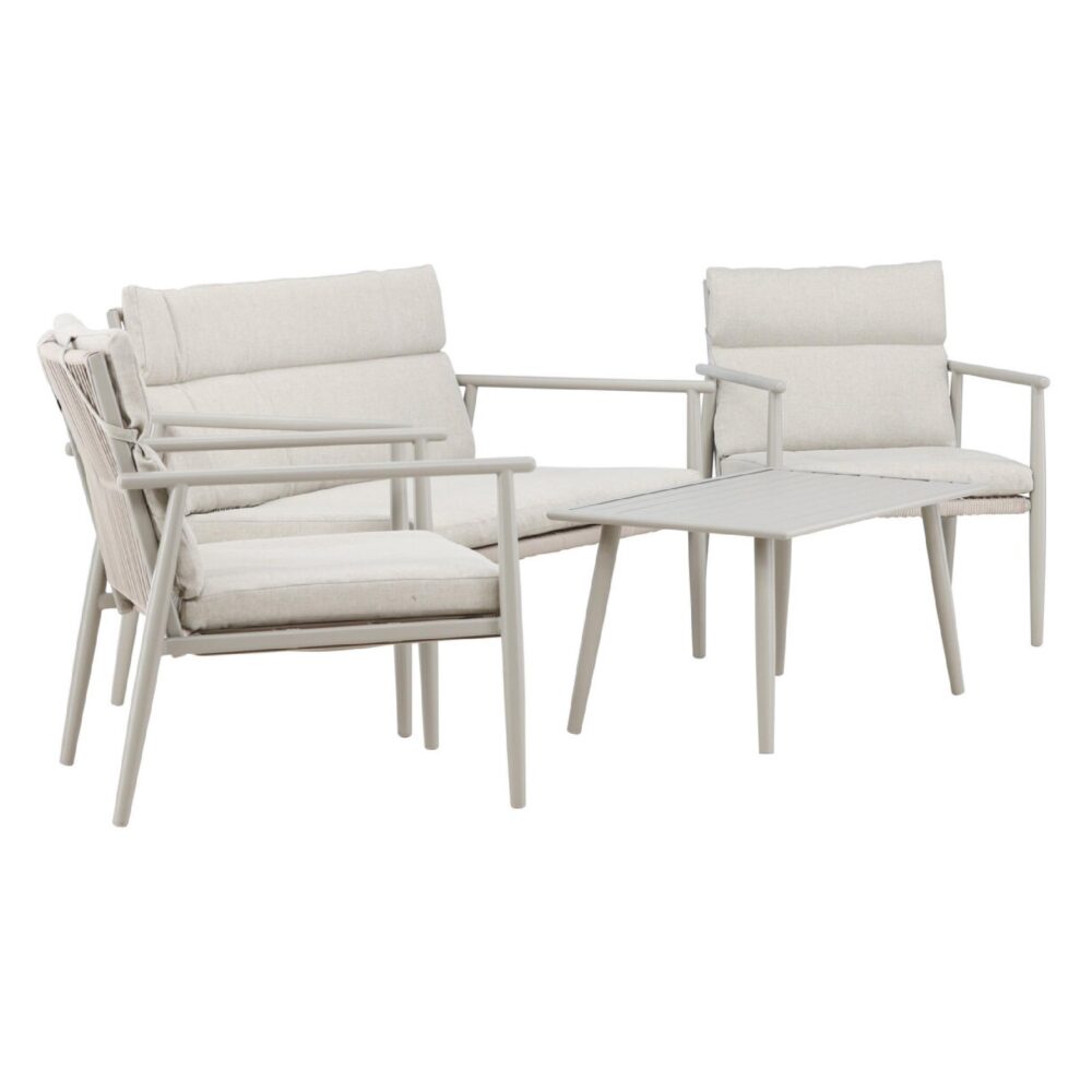 beige 4-delige loungeset tuin afbeelding 3