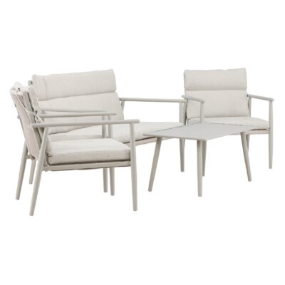 beige 4-delige loungeset tuin afbeelding 3